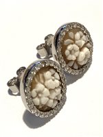 Orecchini Cameo Italiano Donna Fleurs in Argento 057S-B - 057S-B